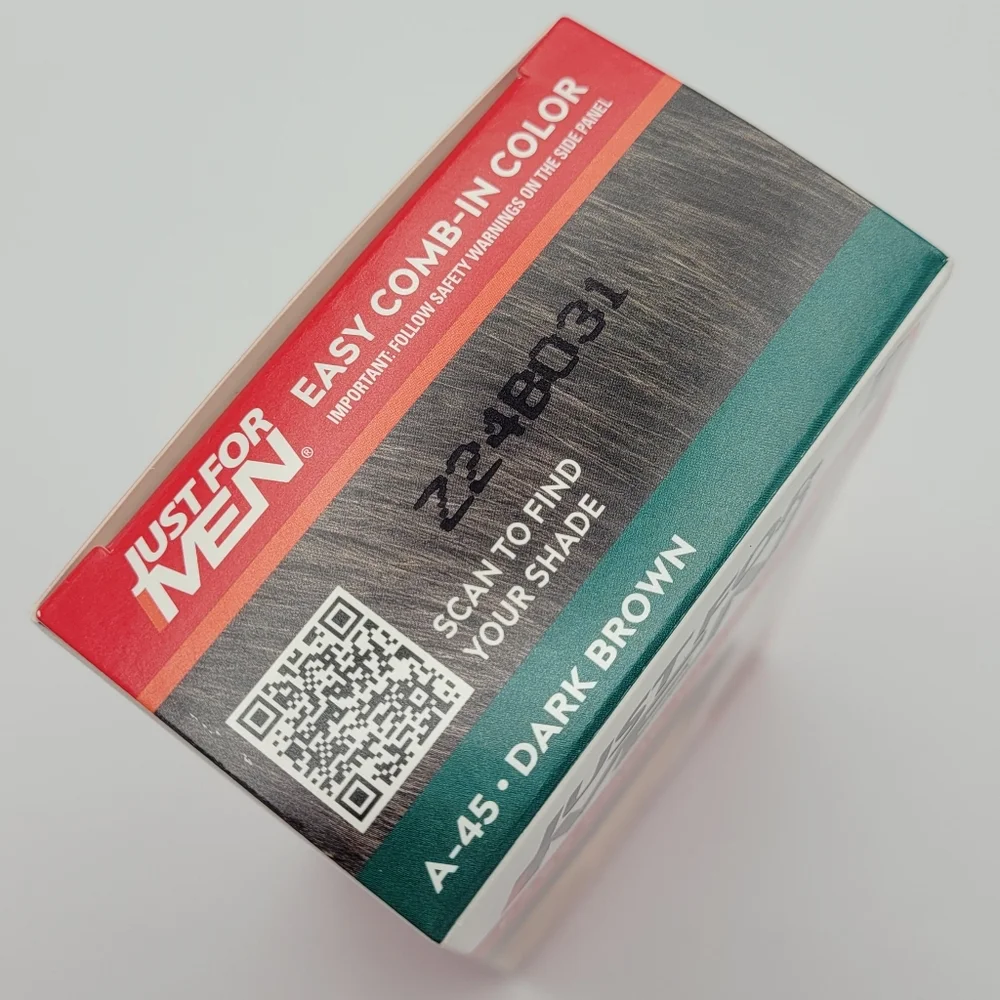 Just For Men Easy Comb-in Color Permanent Hair Dye Gray Coverage Dark Brown A-45